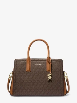 Satchel com logótipo exclusivo Laila média | Michael Kors [PT]