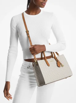 Satchel com logótipo exclusivo Scarlett média | Michael Kors [PT]