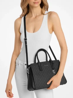 Satchel com logótipo exclusivo Laila média | Michael Kors [PT]