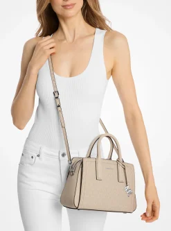 Satchel com logótipo exclusivo Laila pequena | Michael Kors [PT]