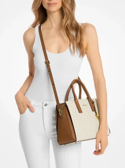Satchel com logótipo exclusivo Laila média | Michael Kors [PT]