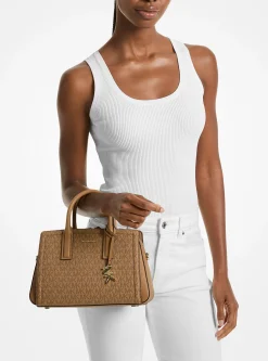 Satchel com logótipo exclusivo Laila pequena | Michael Kors [PT]