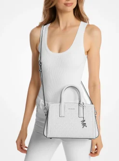 Satchel com logótipo exclusivo Laila pequena | Michael Kors [PT]