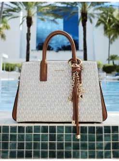 Satchel com logótipo exclusivo Laila pequena | Michael Kors [PT]