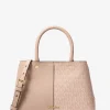 Satchel em pele com logótipo exclusivo Flora média | Michael Kors [PT]