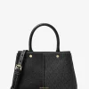 Satchel em pele com logótipo exclusivo Flora média | Michael Kors [PT]