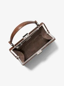 Satchel em pele com motivo de crocodilo em relevo Simone | Michael Kors [PT]