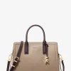 Satchel em pele granulada e blocos de cor Laila média | Michael Kors [PT]
