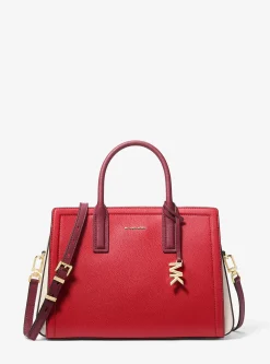 Satchel em pele granulada e blocos de cor Laila média | Michael Kors [PT]