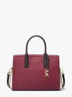 Satchel em pele granulada e blocos de cor Laila média | Michael Kors [PT]