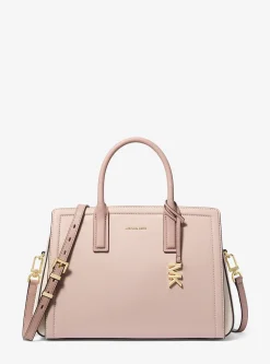 Satchel em pele granulada e blocos de cor Laila média | Michael Kors [PT]