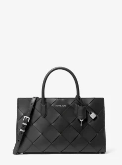 Satchel em pele tecida Scarlett média | Michael Kors [PT]