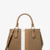 Satchel às riscas com logótipo Marilyn média | Michael Kors [PT]