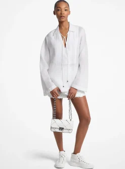 Túnica com colarinho em rami | Michael Kors [PT]
