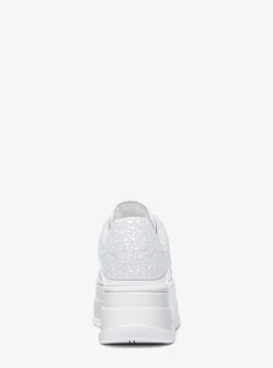 Ténis com plataforma em mistura de linho com tachas Hayes | Michael Kors [PT]