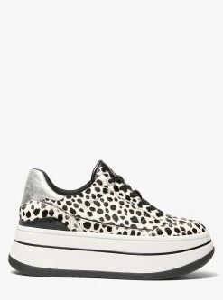 Ténis com plataforma em pelo de bezerro com estampado de leopardo Hayes | Michael Kors [PT]
