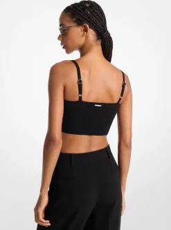Top de alças curto em lã elástica | Michael Kors [PT]