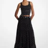 Top de alças curto em viscose elástica com tachas | Michael Kors [PT]