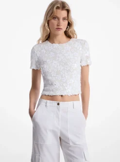 Top em neopreno adornado floral | Michael Kors [PT]