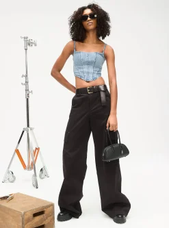 Top estilo corpete em ganga elástica | Michael Kors [PT]