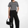 T-shirt curta em algodão com logótipo às riscas | Michael Kors [PT]
