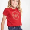 T-shirt em algodão com logótipo com tachas | Michael Kors [PT]