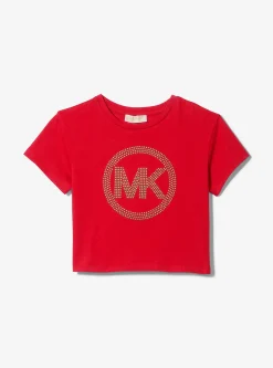 T-shirt em algodão com logótipo com tachas | Michael Kors [PT]