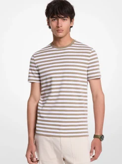 T-shirt em algodão às riscas | Michael Kors [PT]