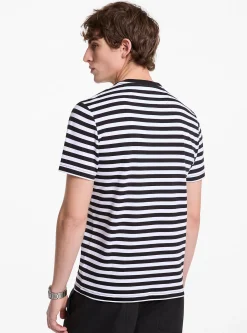T-shirt em algodão às riscas | Michael Kors [PT]