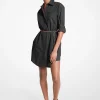 Vestido camiseiro com cinto em algodão elástico | Michael Kors [PT]