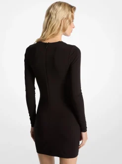 Vestido com abertura em malha mate elástica | Michael Kors [PT]