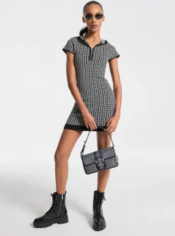 Vestido com capuz com logótipo em jacquard MK2000 | Michael Kors [PT]
