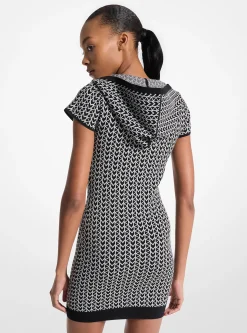 Vestido com capuz com logótipo em jacquard MK2000 | Michael Kors [PT]