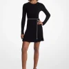 Vestido com cinto em malha elástica | Michael Kors [PT]