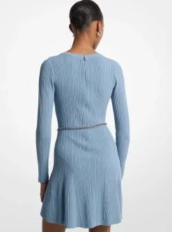 Vestido com cinto em malha elástica | Michael Kors [PT]