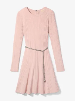 Vestido com cinto em malha elástica | Michael Kors [PT]