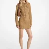 Vestido com cordões em algodão orgânico elástico | Michael Kors [PT]