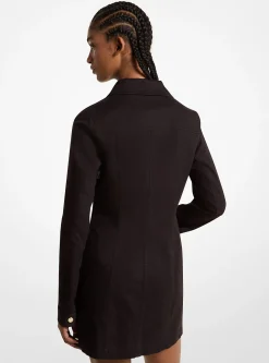 Vestido com cordões em algodão orgânico elástico | Michael Kors [PT]