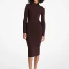 Vestido com meia gola em mistura de lã elástica | Michael Kors [PT]