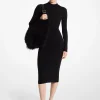 Vestido com meia gola em mistura de lã elástica | Michael Kors [PT]
