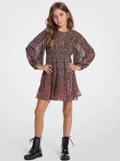 Vestido com padrão de leopardo metalizado | Michael Kors [PT]