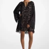 Vestido de decote em V em renda floral entrançada com tachas | Michael Kors [PT]