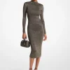 Vestido de meia gola em malha metalizada | Michael Kors [PT]