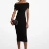 Vestido de ombros descobertos em malha elástica | Michael Kors [PT]