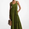 Vestido em camadas em algodão elástico | Michael Kors [PT]