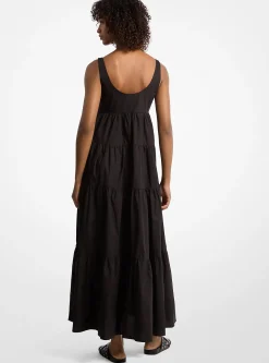 Vestido em camadas em algodão elástico | Michael Kors [PT]