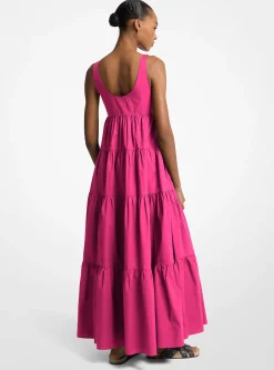 Vestido em camadas em algodão elástico | Michael Kors [PT]