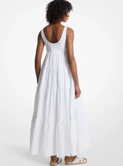 Vestido em camadas em algodão elástico | Michael Kors [PT]