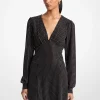 Vestido em georgette com imitação de pedras preciosas | Michael Kors [PT]