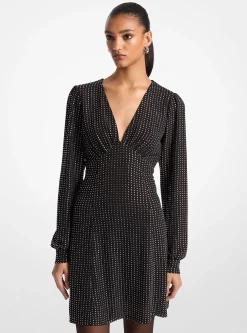 Vestido em georgette com imitação de pedras preciosas | Michael Kors [PT]